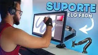SUPORTE ARTICULADO para PEN DISPLAY VALE A PENA? | Unboxing & Review ELG F80N