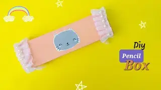 Pencil box, how to make pencil box, DIY pencil box, back to school, cute pencil box #pencilbox