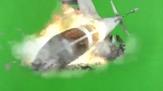 GREEN SCREEN FOOTAGE PLAIN CRASH