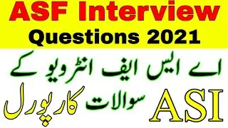 ASF Interview Questions || ASF Jobs 2021 || Important Interview Questions ||