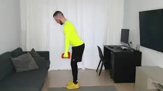 Тяга гантелей в наклоне
