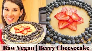 4th of July Raw Vegan Berry Cheesecake