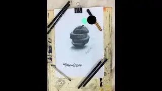 Apple Slice Time Lapse | Sketching | Ram's Art Club
