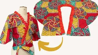 This DIY Wrap Blouse With Incorporated Sleeves Took a Few Hours To Make