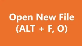Excel Shortcuts - Open File