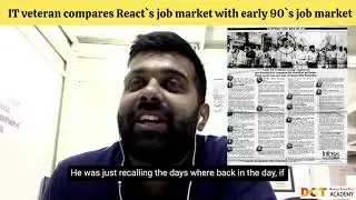 IT veteran compares React Job market to the early 90's job market