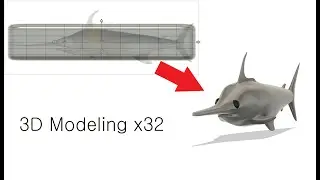 황새치 3D모델링 32배속(3D Swordfish modeling X32)
