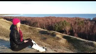 Едем на Куршскую косу (7 янв.2018)  Нашла место релаксации. Озеро 