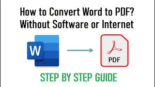 How to Convert Word to PDF | Without Software or Internet