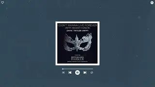 taylor swift, zayn - i don't wanna live forever (sped up & reverb)