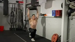 Bumper Plate OH Drop Lunge