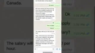 Fake Job Offer Scam In Canada On WhatsApp - Save Yourself