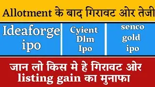 Ideaforge ipo gmp Today | cyient dlm ipo gmp Today | Senco gold ipo gmp Today | Ideaforge ipo gmp