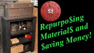 DIY Storage Shelf for the Shop Using Repurposed Materials