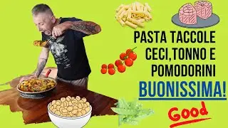 Cucino una pasta sfiziosa con i fagiolini piattoni(taccole), ceci, pomodorini e tonno