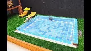 HOW TO BUILD REAL MINI SWIMMING POOL with overflow from MINI BRICKS PART 2