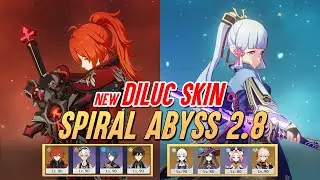 Abyss 2.8 Floor 12 Diluc & Ayaka Freeze Team | 深渊2.8老爷和神里绫华永冻满星通关！