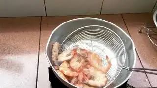 Wife makes Cucur Udang (Prawn Fritters)