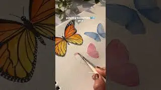 Painting Butterfly 🦋🪡#shorts #pinterest #art #trending