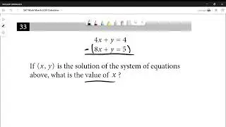 SAT Math March 2020 Calculator #33