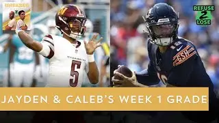 GRADING Jayden Daniels and Caleb Williams week 1 performance | Unfazed