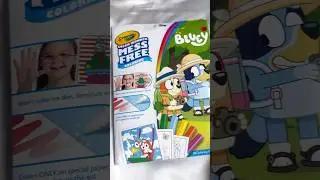 Trying Crayola Color Wonder Mess Free Coloring Pages Bluey ✨🖍️📑 #asmr #bluey #crayola #bluey