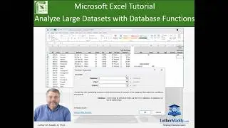 Microsoft Excel Tutorial: Learn to Analyze Large Datasets using Database Functions