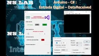 Arduino - C# Windows Forms - Via Serial - Tutorial 5: C# recebe Entrada Digital - DataReceived