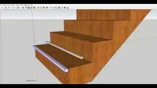 SketchUp 3-D Drawing – How to Add Stair Nosing to Stairway