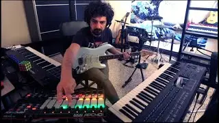 Akai apc 40, Fender Stratocaster, Alesis vi49