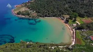 Zaliv Lovrecina, otok Brac, (Hrvaška iz zraka)