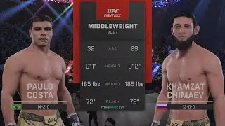 UFC FIGHT Paulo Costa vs Khamzat Chimaev