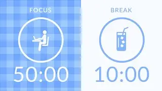 50/10 Pomodoro Timer with White Noise 🎧 Study with Me for Deep Focus & ADHD ✨
