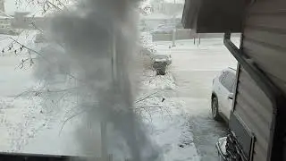 Boiling water tossed into -40 C air