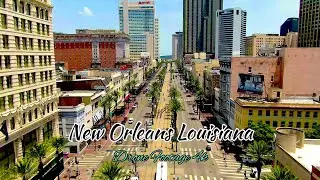 Louisiana City Tour | New Orleans Louisiana | USA Downtown | 4K drone view