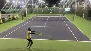Frances Tiafoe and Felix Auger Aliassime Indian Wells 2024 Practice Level Court