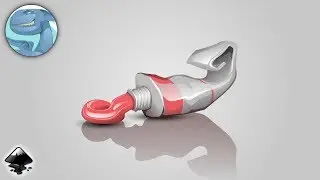 Tube of paint. Speed vector drawing with Inkscape.