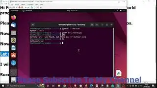 How to run Hello World program in Python on Ubuntu | Source Code | 2022 | learn easy