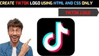Create Tiktok Logo using html and CSS Only || Draw TikTok Logo || Tiktok Html Code