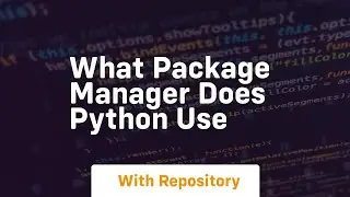 what package manager does python use