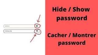 comment personnaliser le formulaire HTML CSS JAVASCRIPT cacher ou voir mot de passe