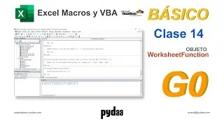 G0 Excel Macros y VBA Básico / Clase 014 Objeto WorksheetFunction