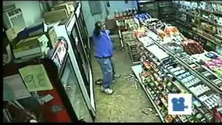 Caught On Tape - Wild In-Store Shootout! (Store Owner Fires Back