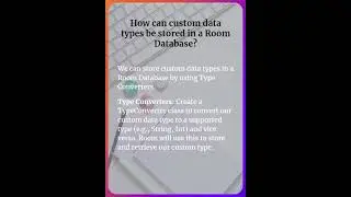 How can custom data types be stored in a Room Database?