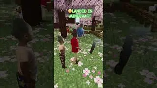 😱 We LANDED In MINECRAFT‼️‼️ #minecraft #minecraftshorts