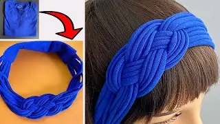 🤩DIY 🌹 Easy ways to make stylish headband from old T-shirts | Knot Headband | Turban Headband
