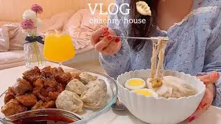 ENG) Vlog of living alone 🧊 Daily log of making cold noodles 🍳 Making Korean food and cooking