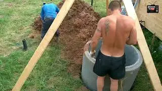 Копка старым дедовским способом. Септик 3 кольца.
