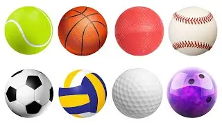 Sports Ball Names For Toddlers | Easy English Sports Balls | Different Ball Types for Children