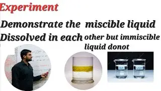 Demonstrate the miscible liquid Dissolved in each other but immiscible liquid donot 